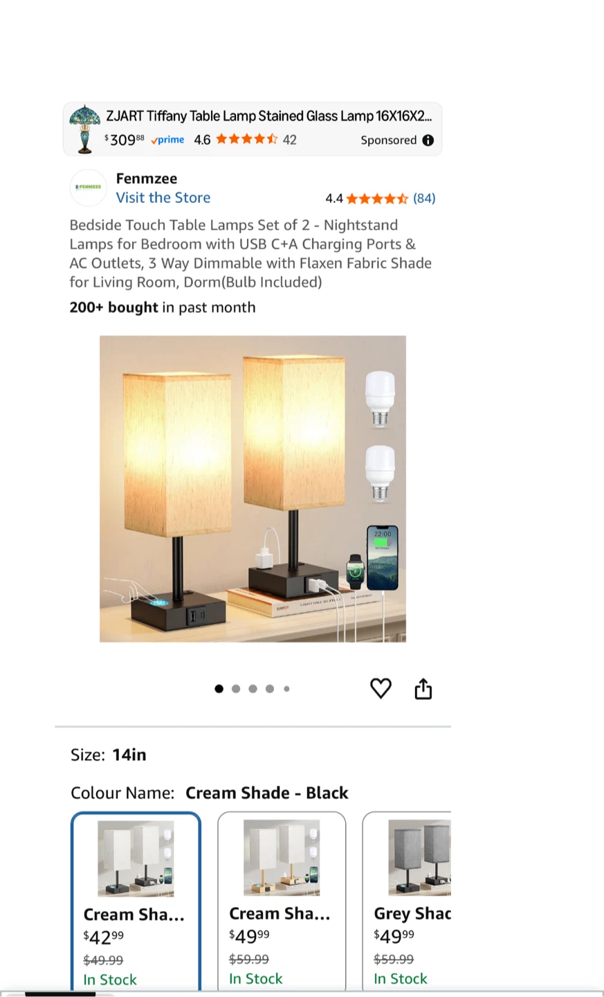 Fenmzee Set of 2 Table Lamps - photo 4