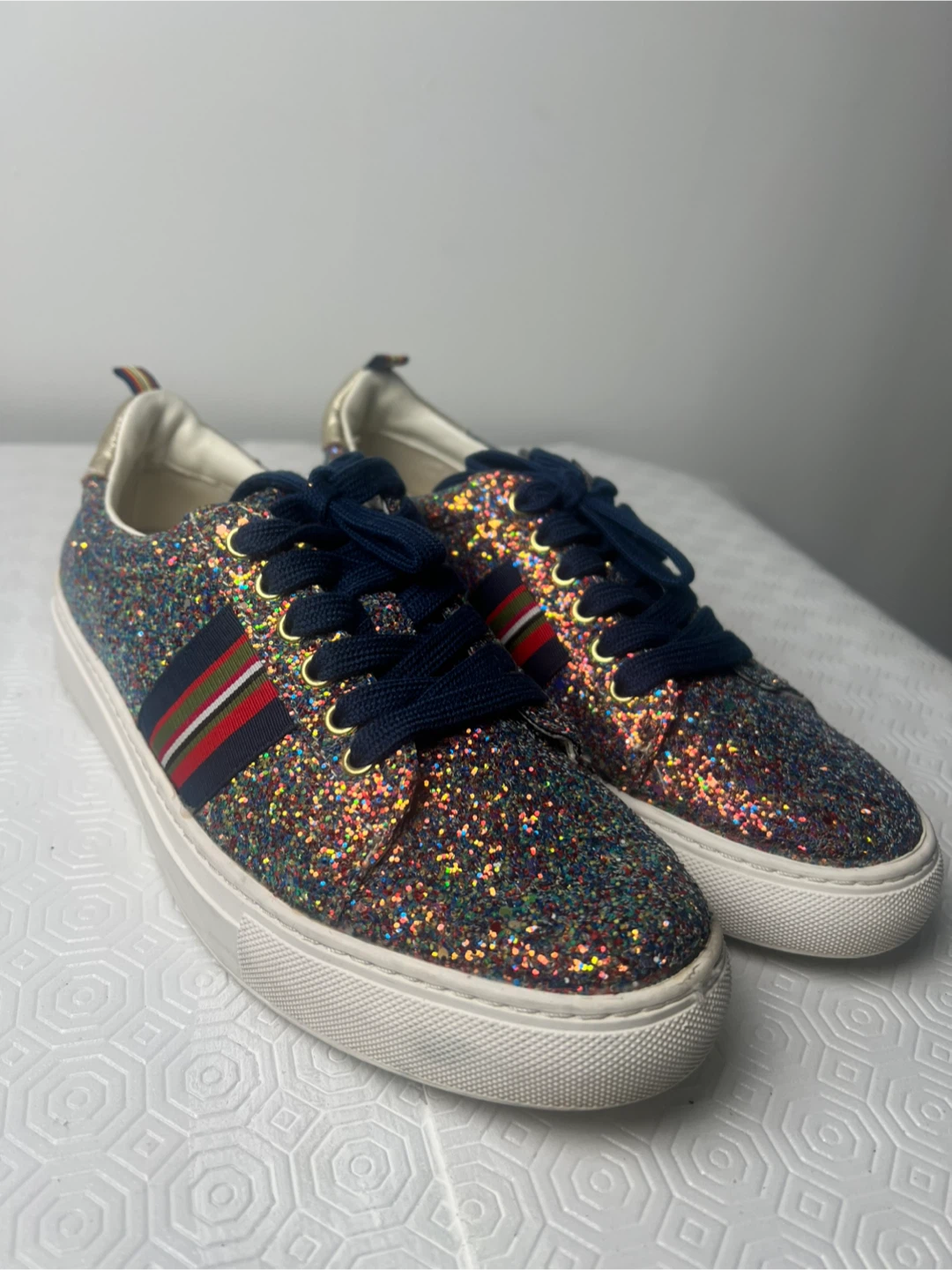 1901 Glitter Sneakers with Stripe Detail - photo 3