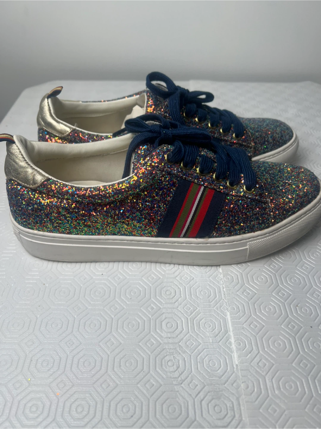 1901 Glitter Sneakers with Stripe Detail - photo 5