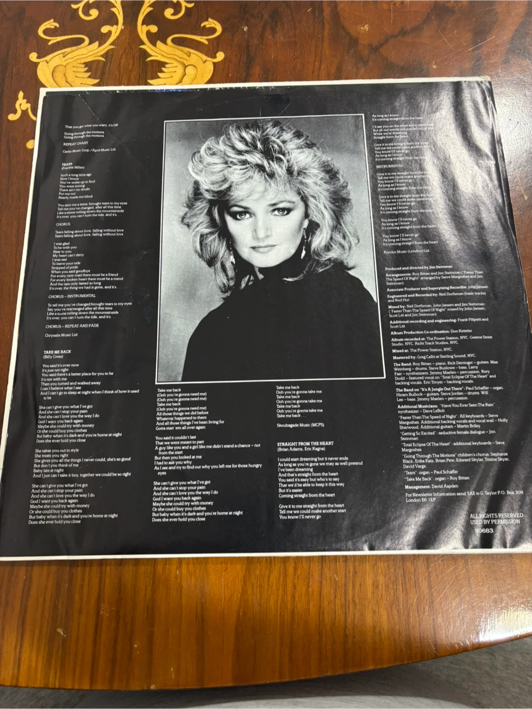 Vintage Bonnie Tyler Faster Than The Speed Of Night Vinyl Record - photo 4
