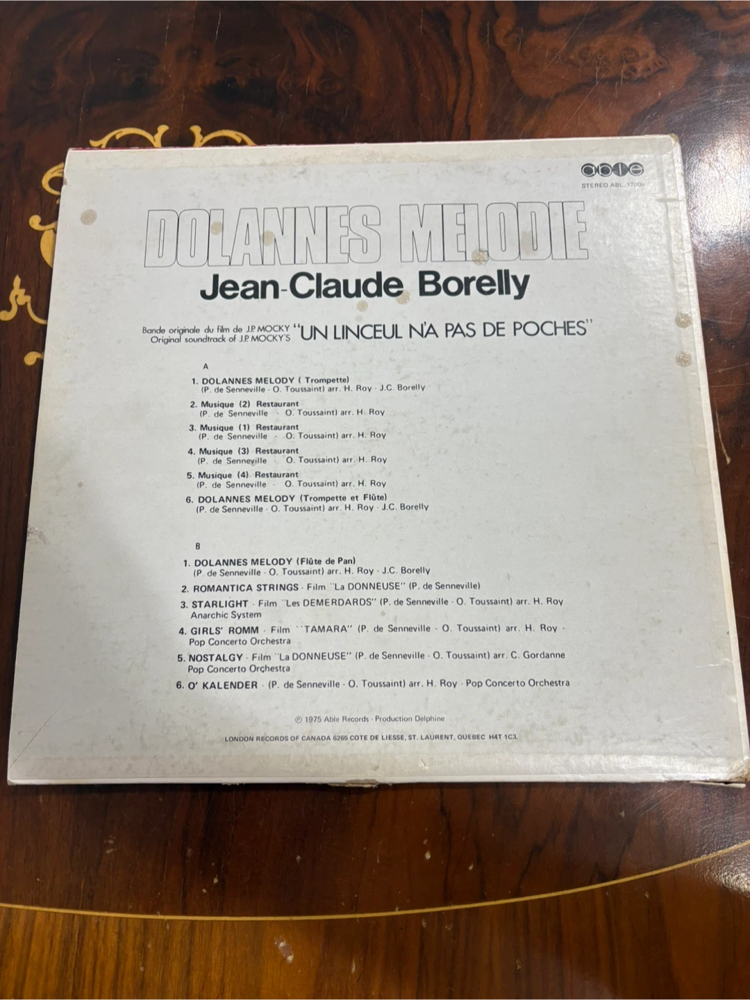 Jean-Claude Borelly Dolannes Melodie Vinyl Record - photo 2