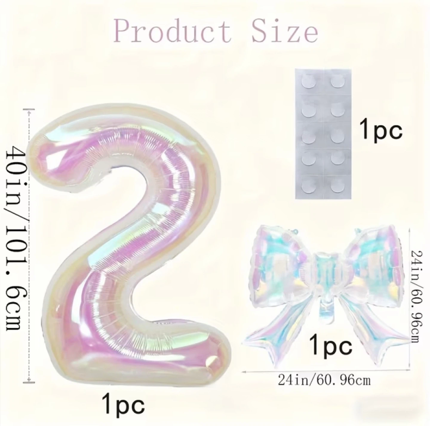 NEW 40-inch transparent number balloon kit - photo 3