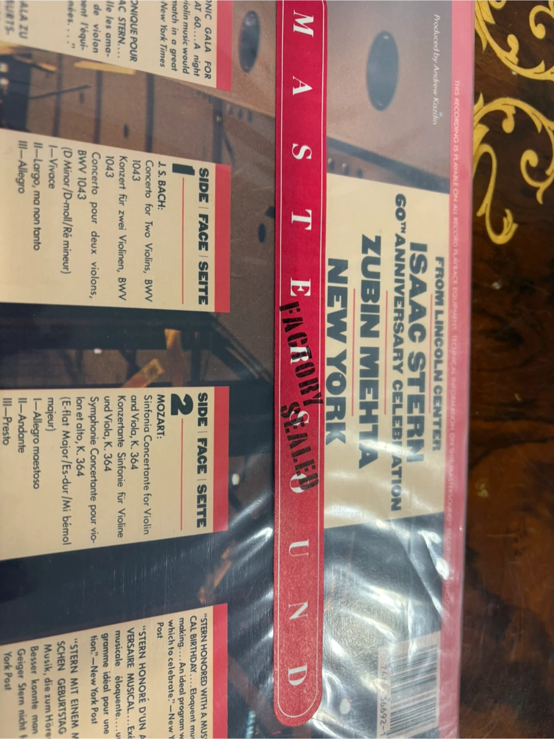 Rare Factory Sealed CBS 60th Anniversary -Isaac Stern - photo 3