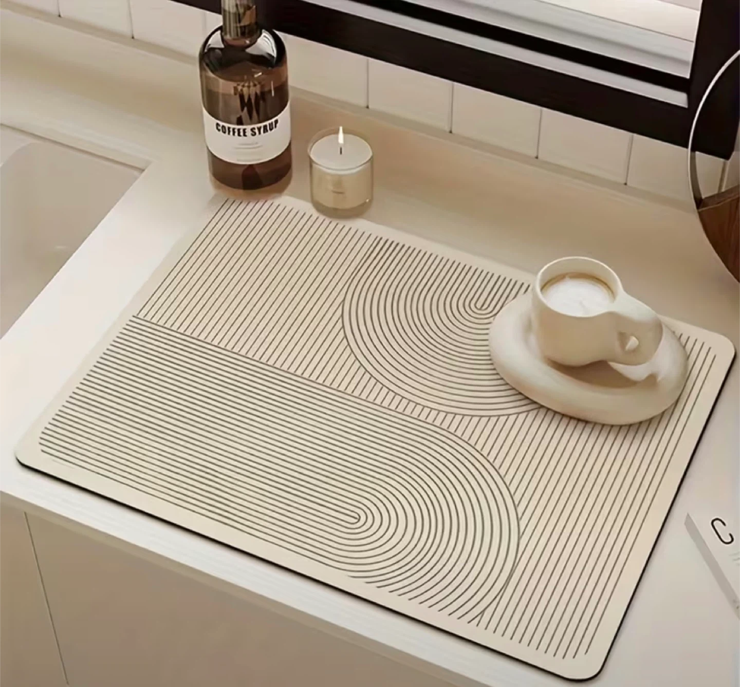NEW Geometric Modern Kitchen Drying Mat
