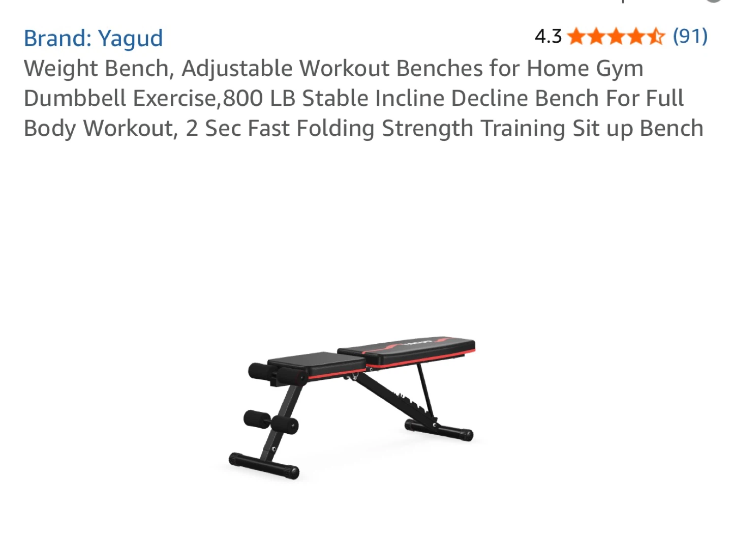 Yagud Adjustable Weight Bench - photo 3