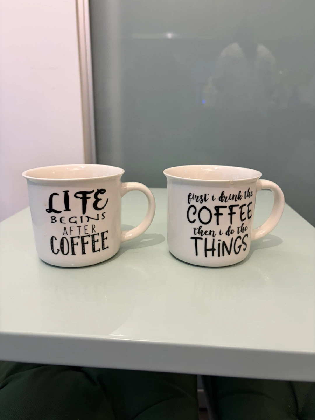 Set of 2 Coffee Mugs with Sayings