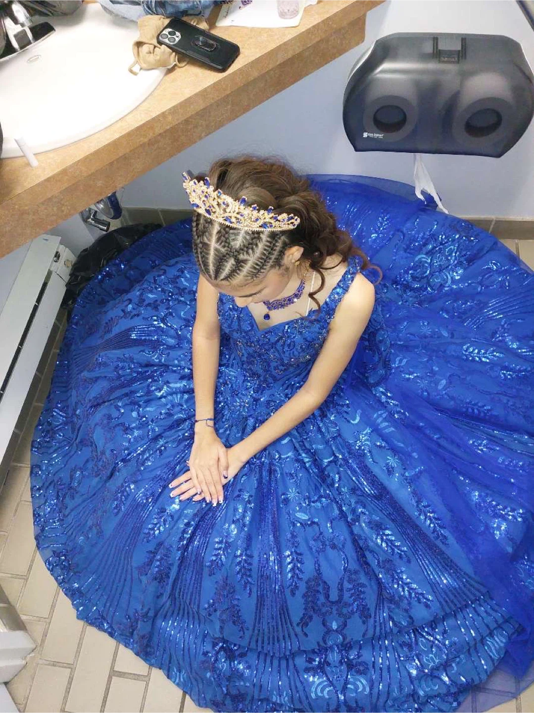 Royal blue sweet 16 dress
