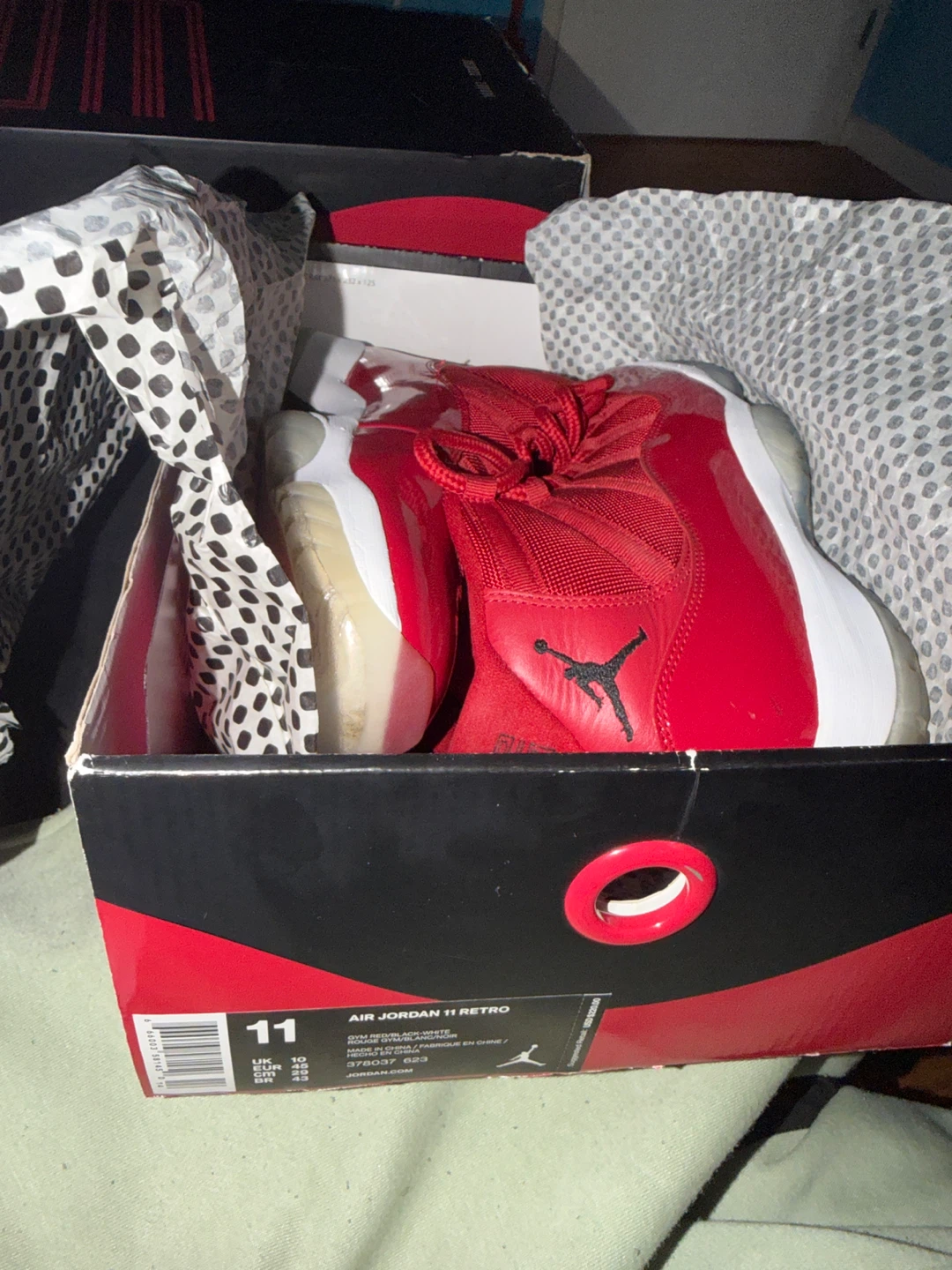 Air Jordan 11 Retro Red Sneakers - photo 3