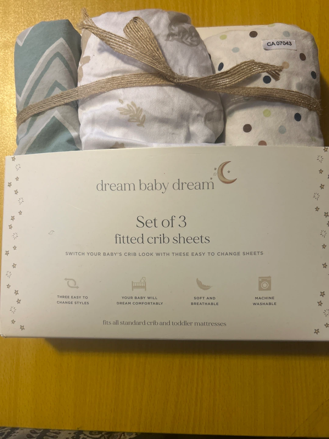 Dream Baby Dream Set of 3 Fitted Crib Sheets - photo 2