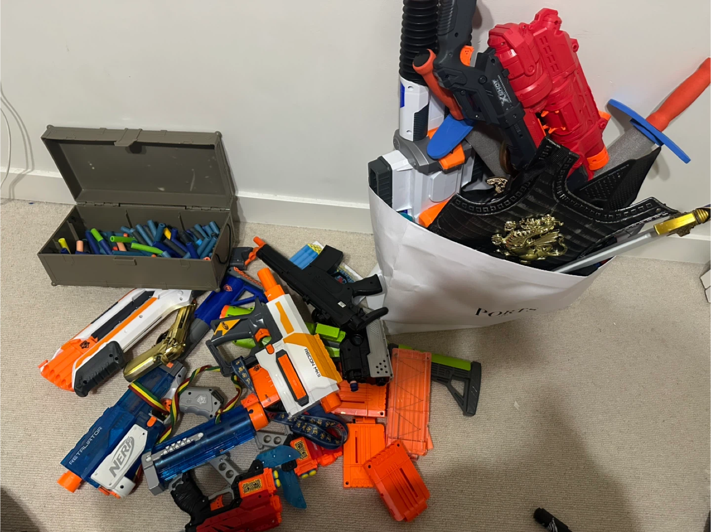 Bundle of Nerf Blasters and Accessories