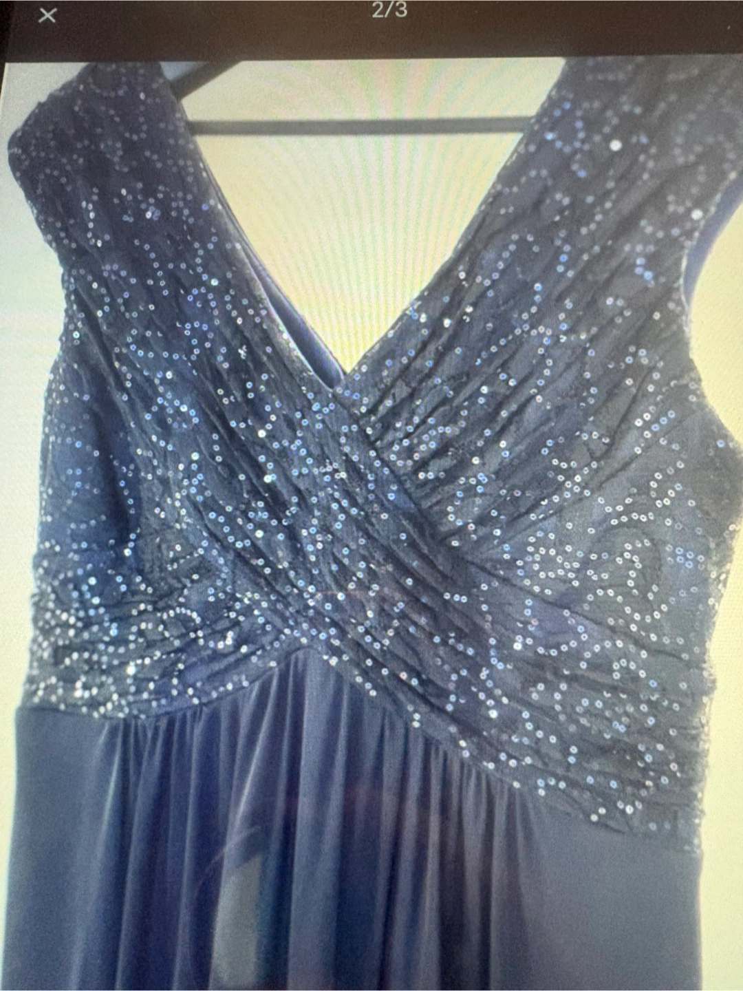 Robe de soirée bleue à paillettes - photo 2