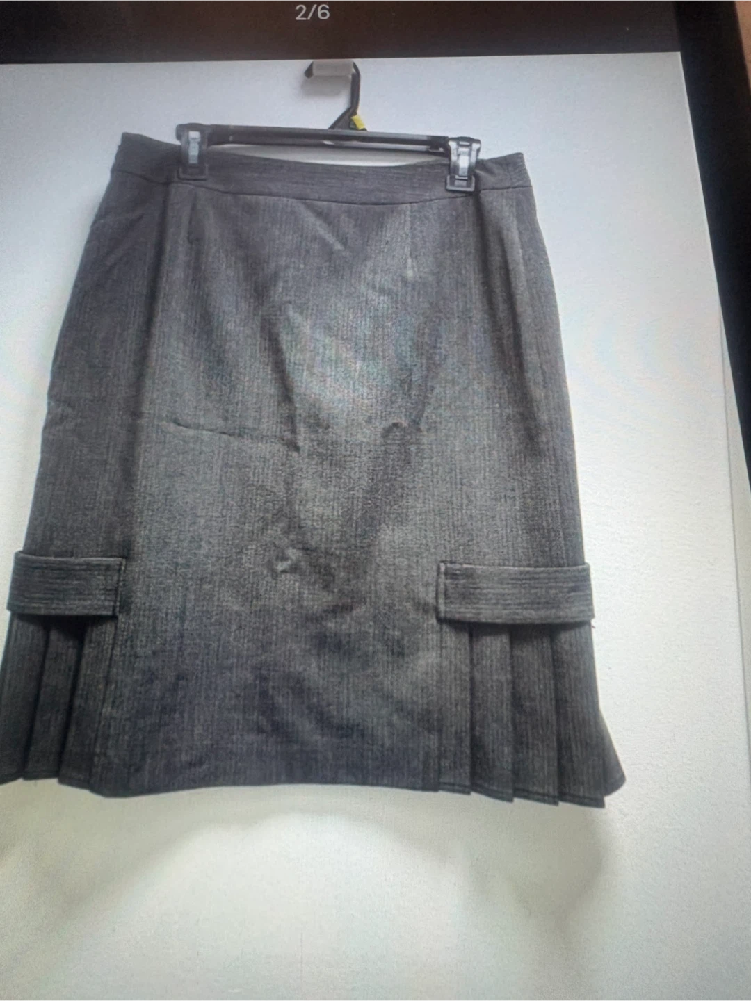 Tailleur jupe et veste gris pour femme - photo 4