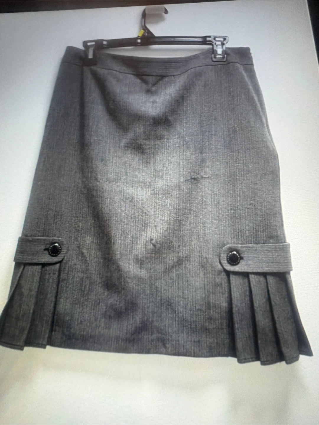 Tailleur jupe et veste gris pour femme - photo 5