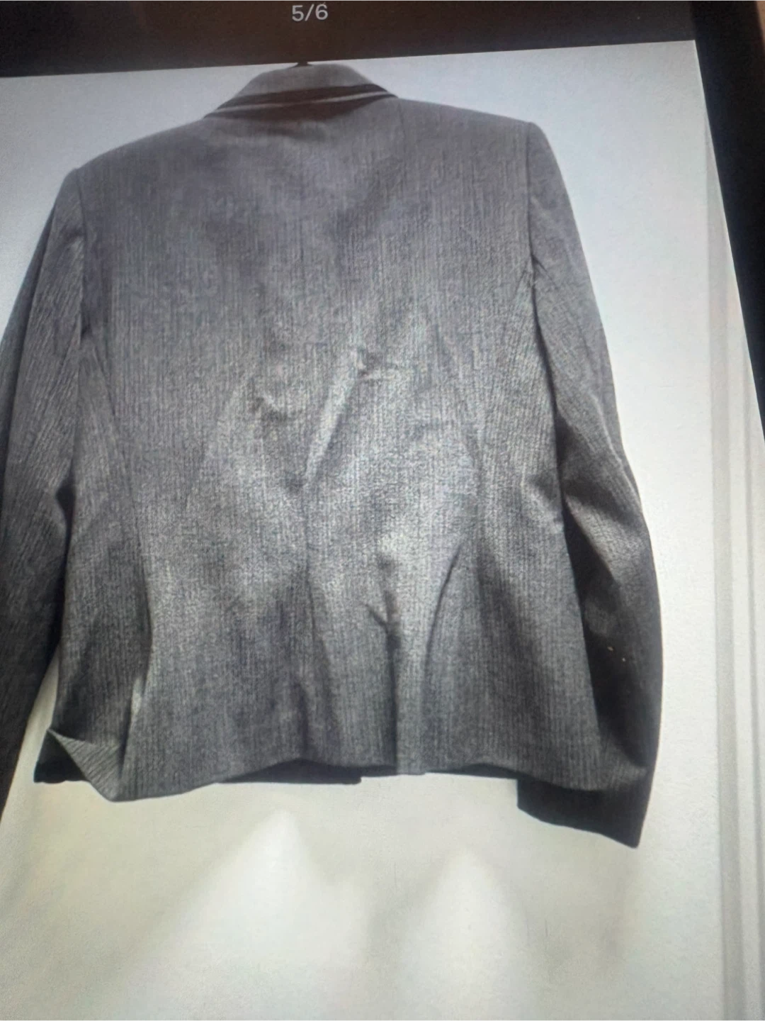 Tailleur jupe et veste gris pour femme - photo 3