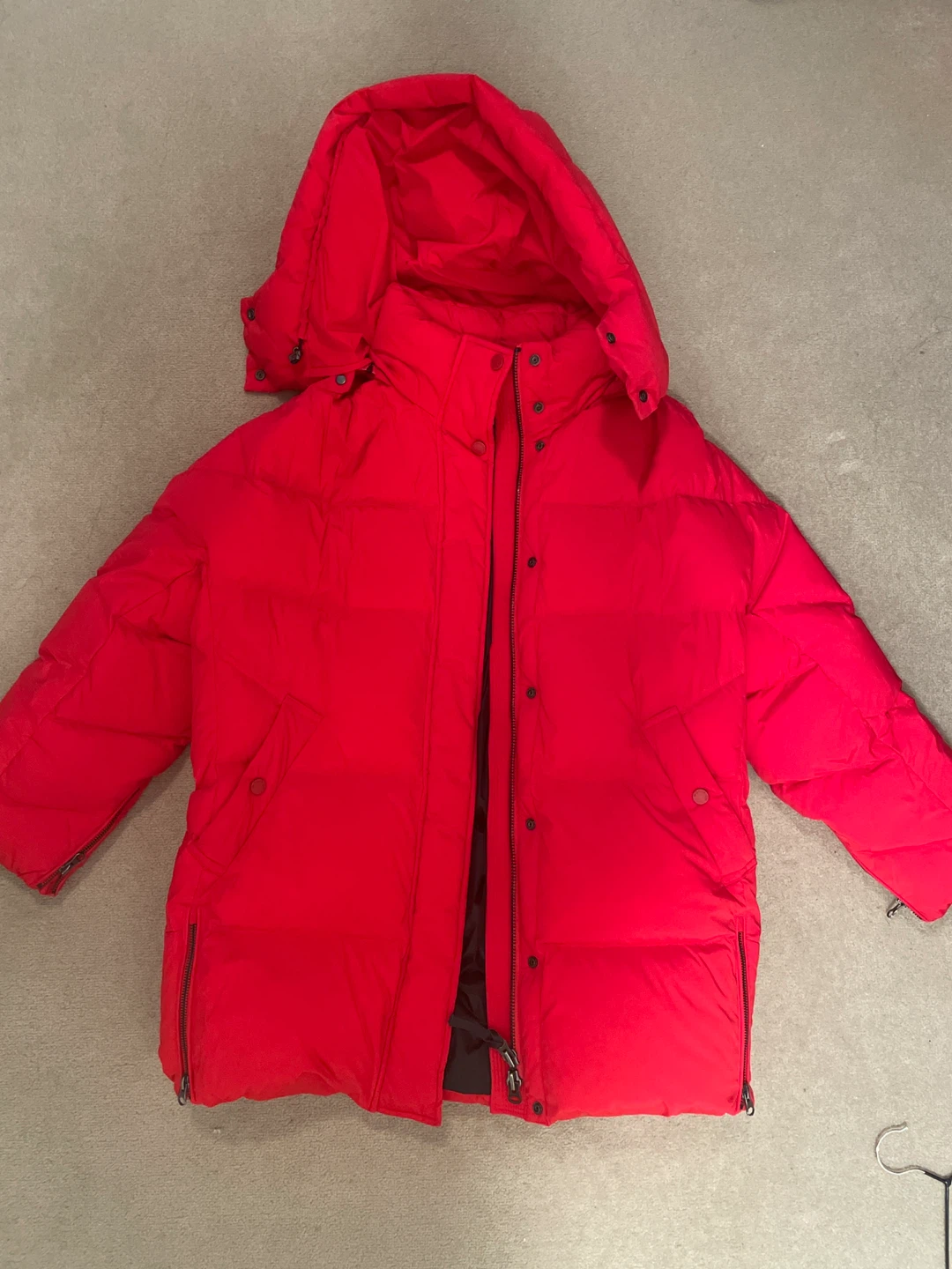 Almost new Woolrich Red Down Puffer Jacket Size S