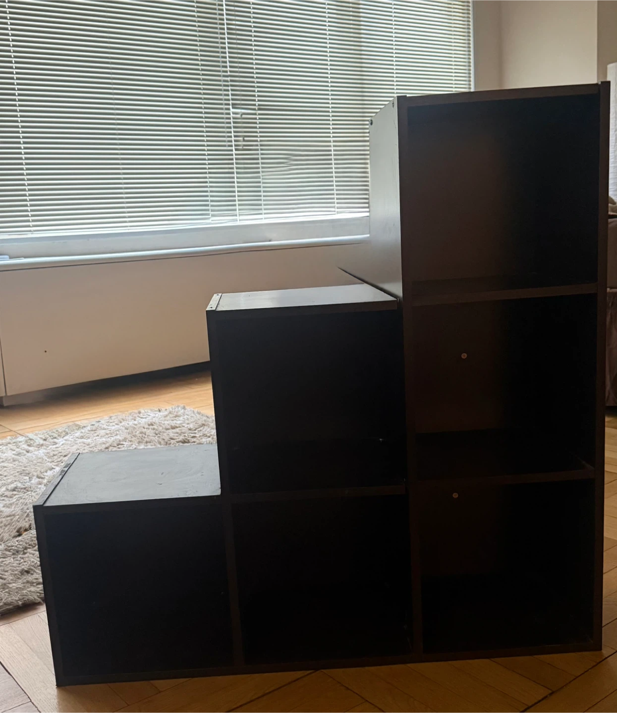 Dark Brown 3-2-1 Tiered Shelf Unit