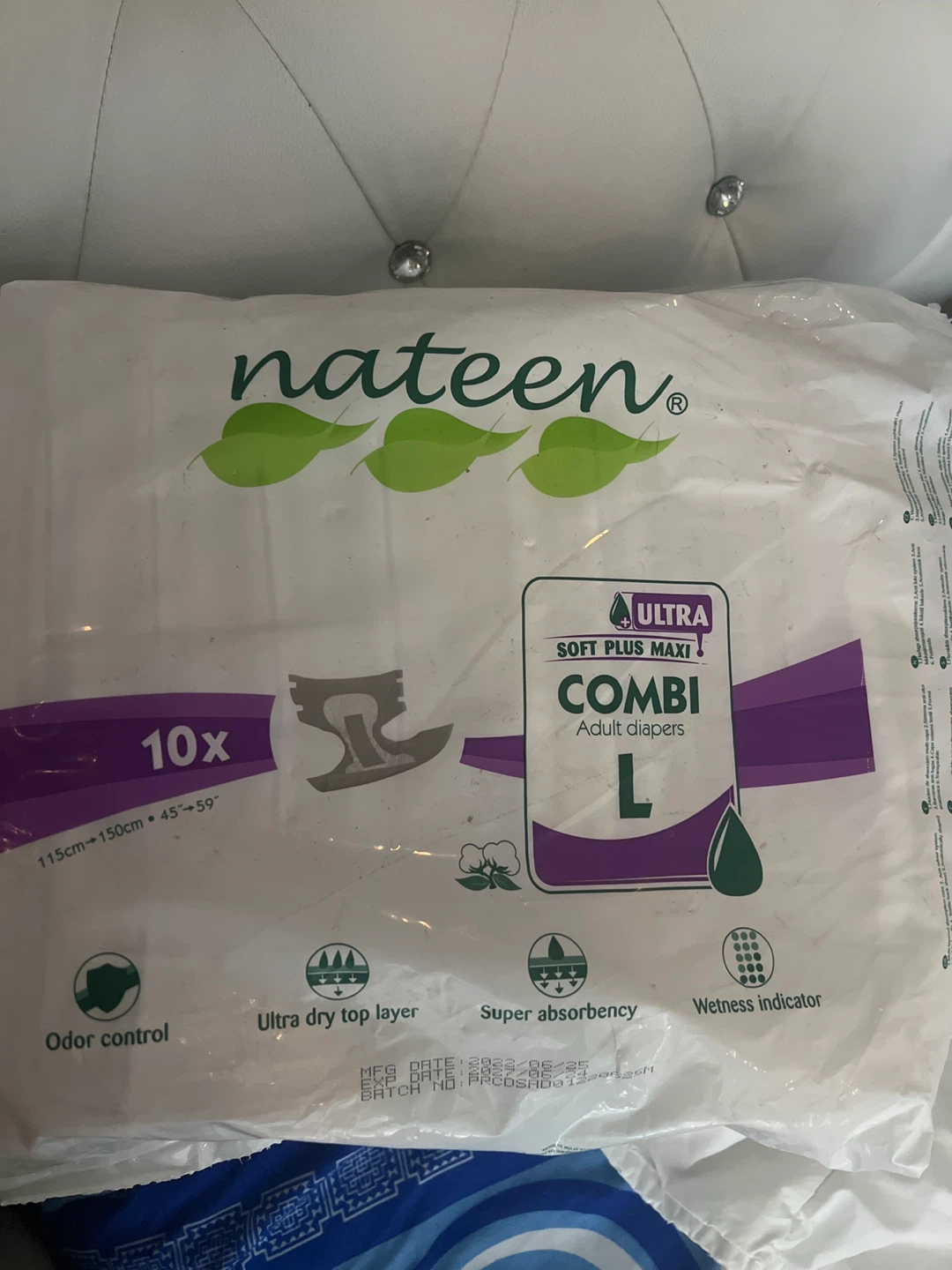 Nateen Combi Adult Diapers Size L (10 Pack)