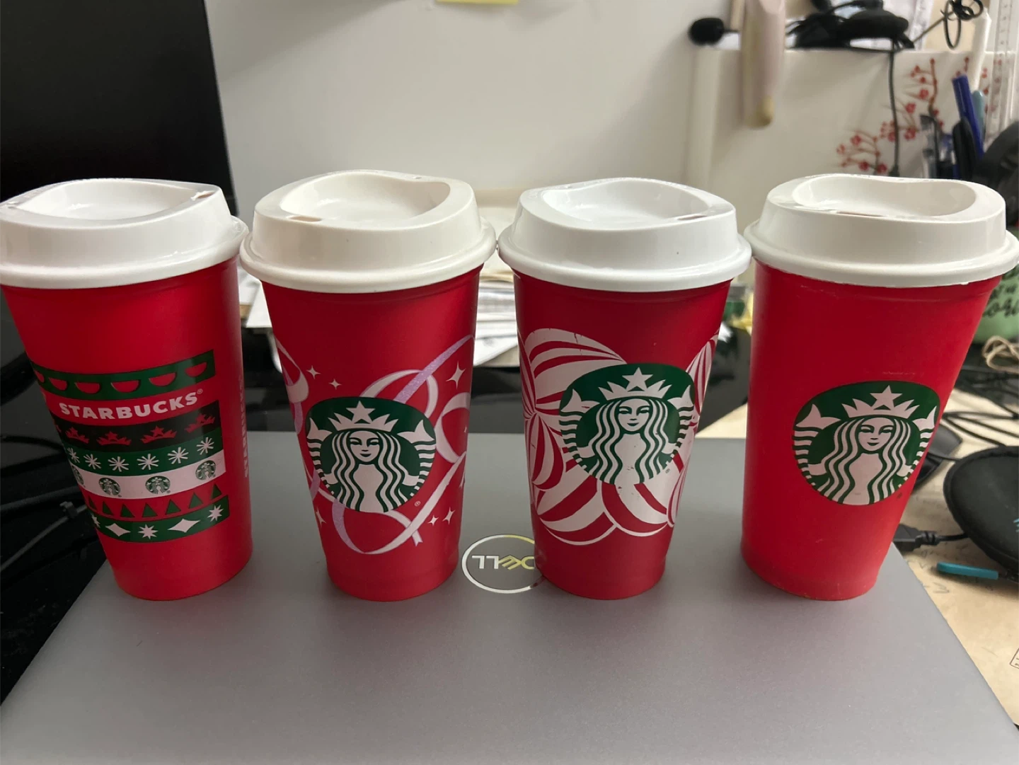 Starbucks Reusable Holiday Cups Set of 4