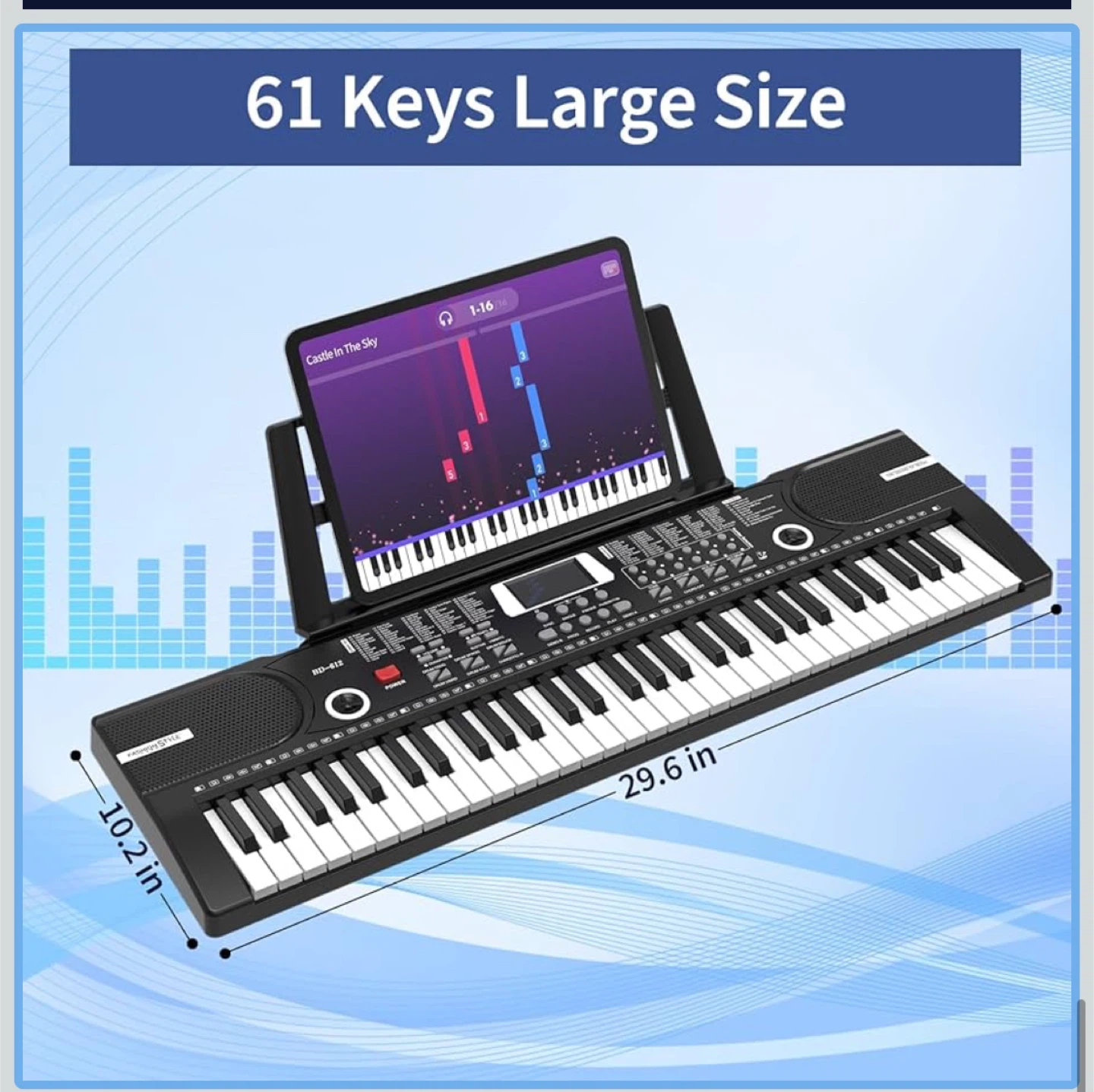 61 Keys Keyboard Piano, Electronic Digital - photo 2