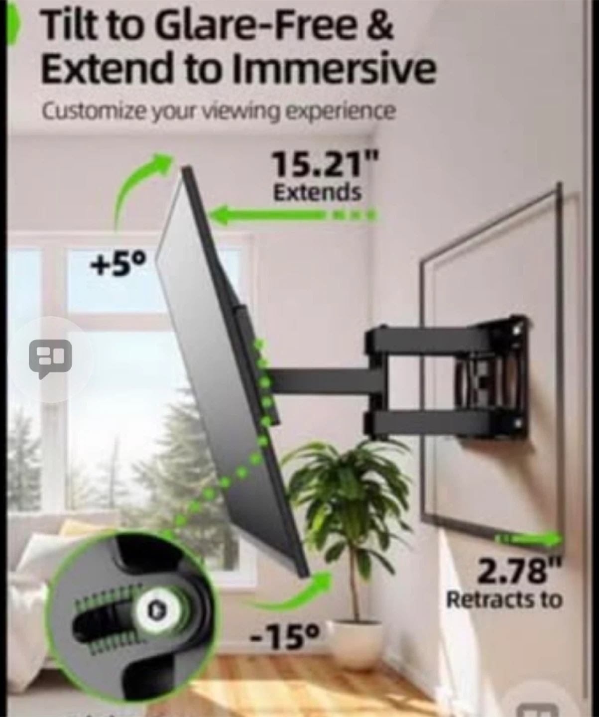 Full Motion TV Wall Mount 37”x86” - photo 2