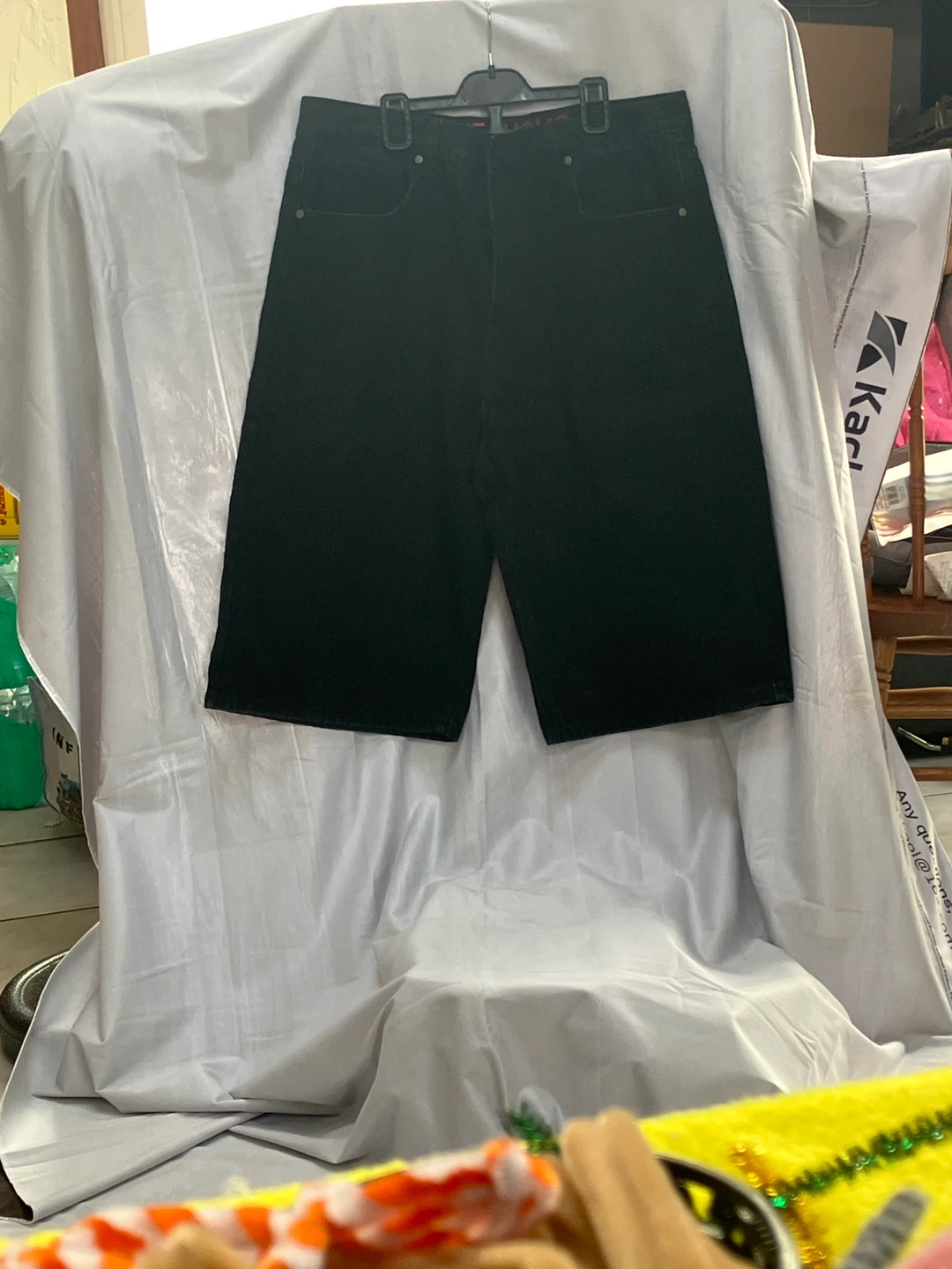 Black Denim Shorts