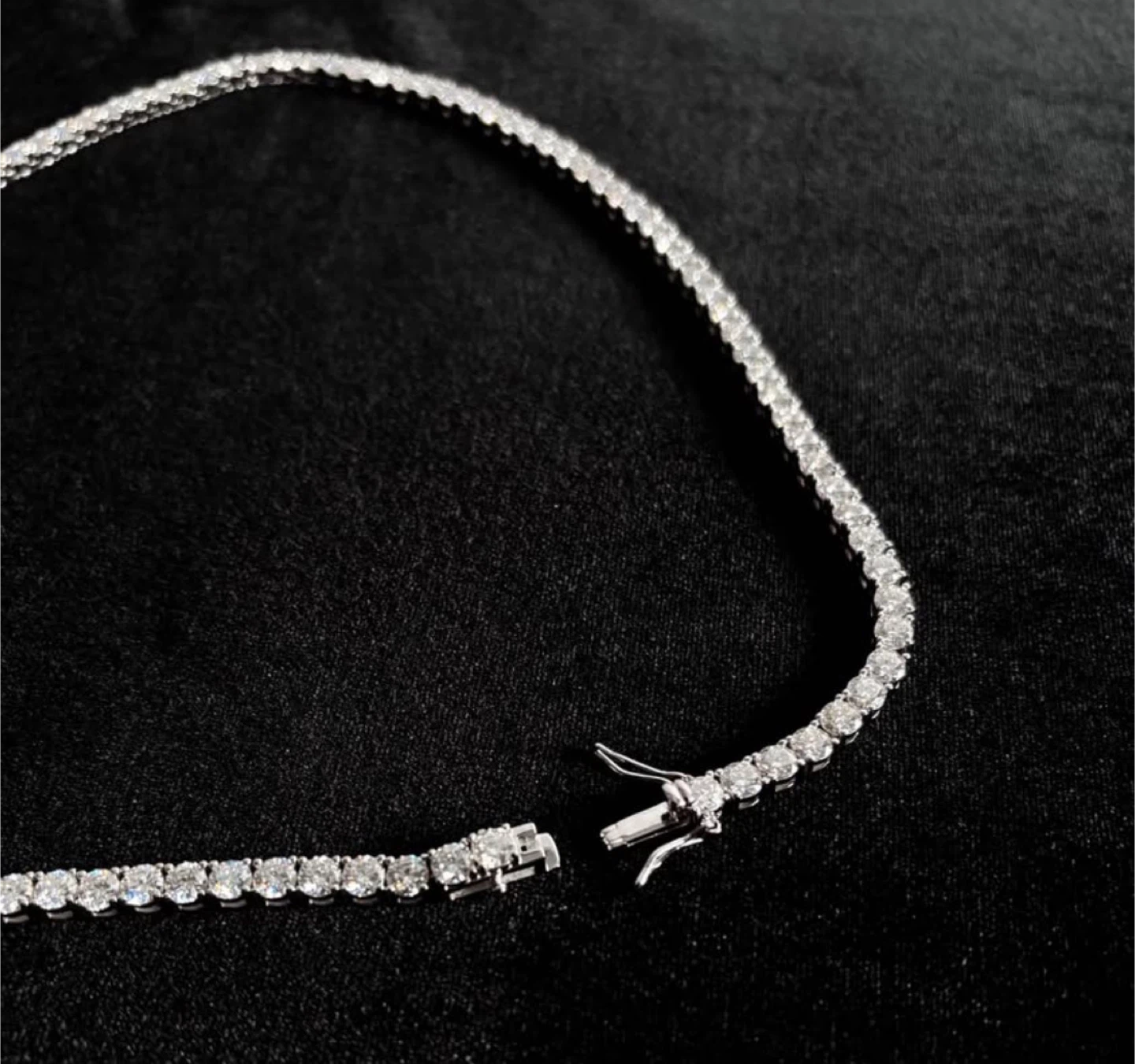 4mm Moissanite Tennis Chain 20” – D Color VVS1 Diamond Look - photo 3