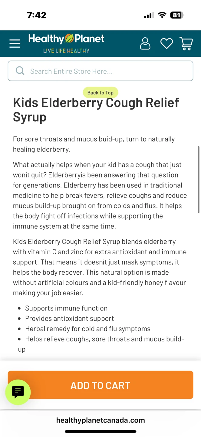 Organika Kids Elderberry Cough Relief Syrup 100mL - photo 3