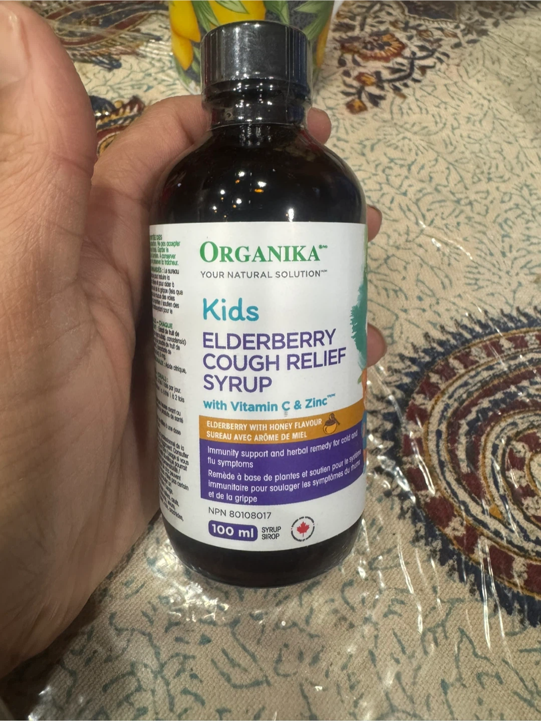 Organika Kids Elderberry Cough Relief Syrup 100mL - photo 4
