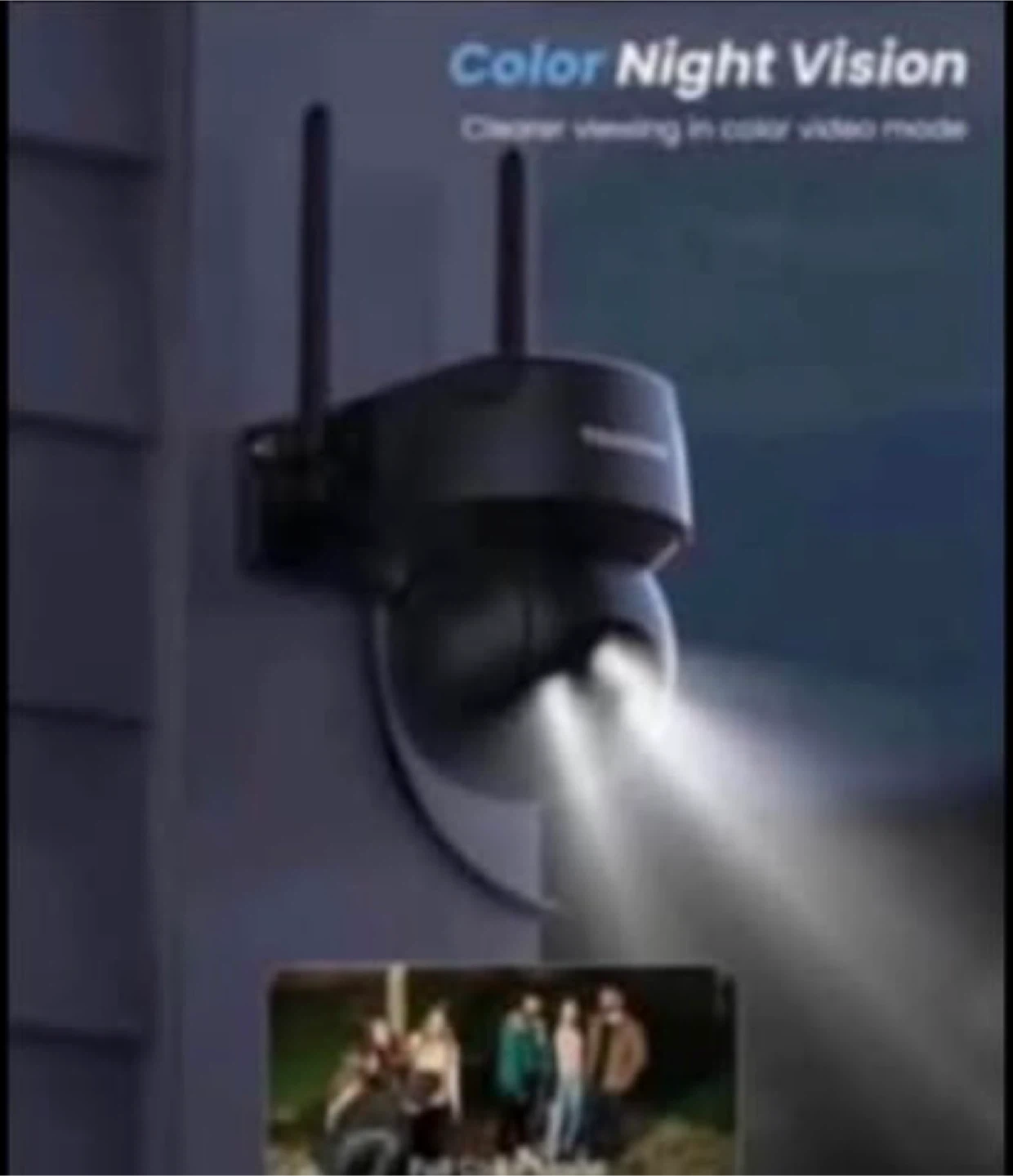 Security Camera with 2K Resolution and Color Night Vision