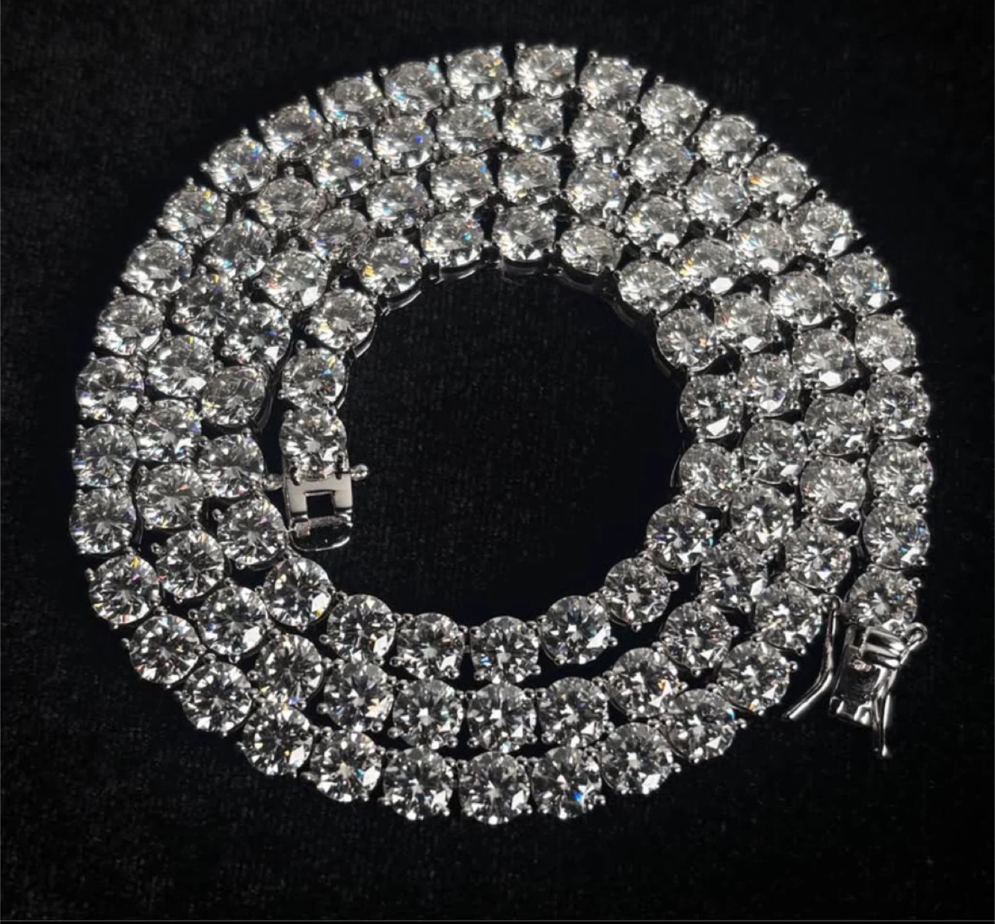 5mm Moissanite Tennis Chain 20” – D Color VVS1 Diamond Look