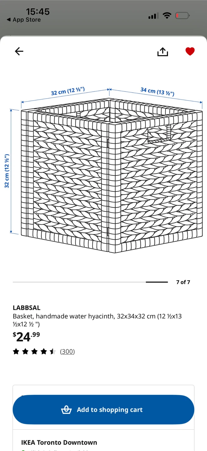 IKEA LABBSAL Basket - Water Hyacinth - photo 3