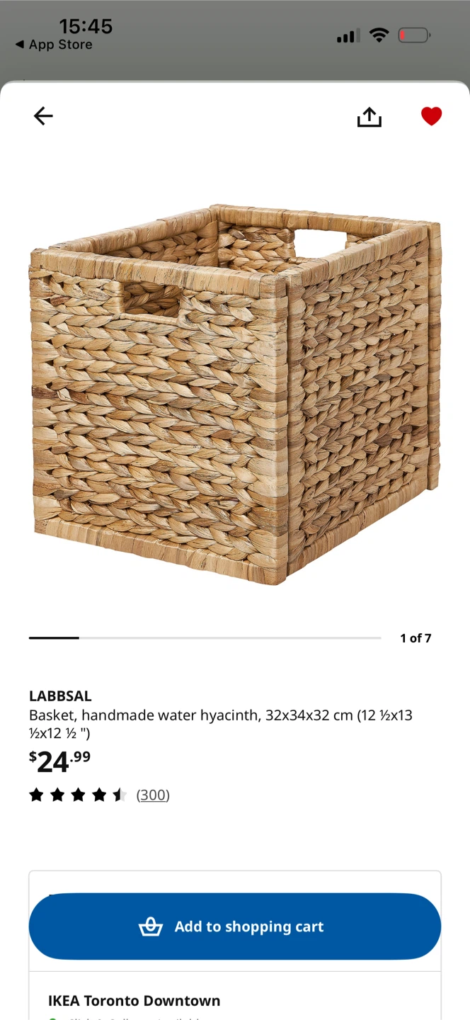 IKEA LABBSAL Basket - Water Hyacinth