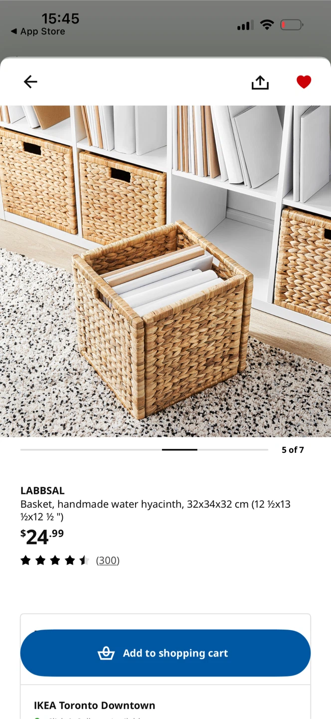 IKEA LABBSAL Basket - Water Hyacinth - photo 2