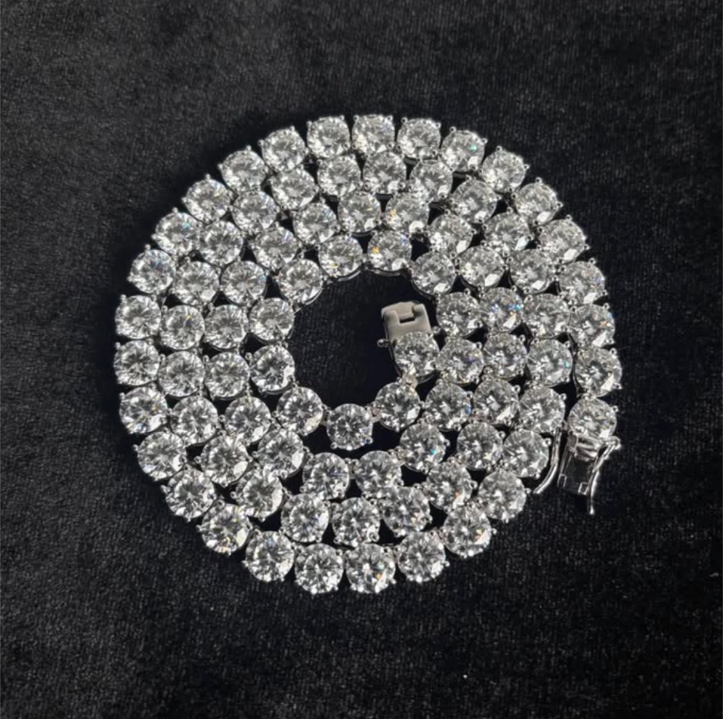 6mm Moissanite Tennis Chain 20” – D Color VVS1 Diamond Look