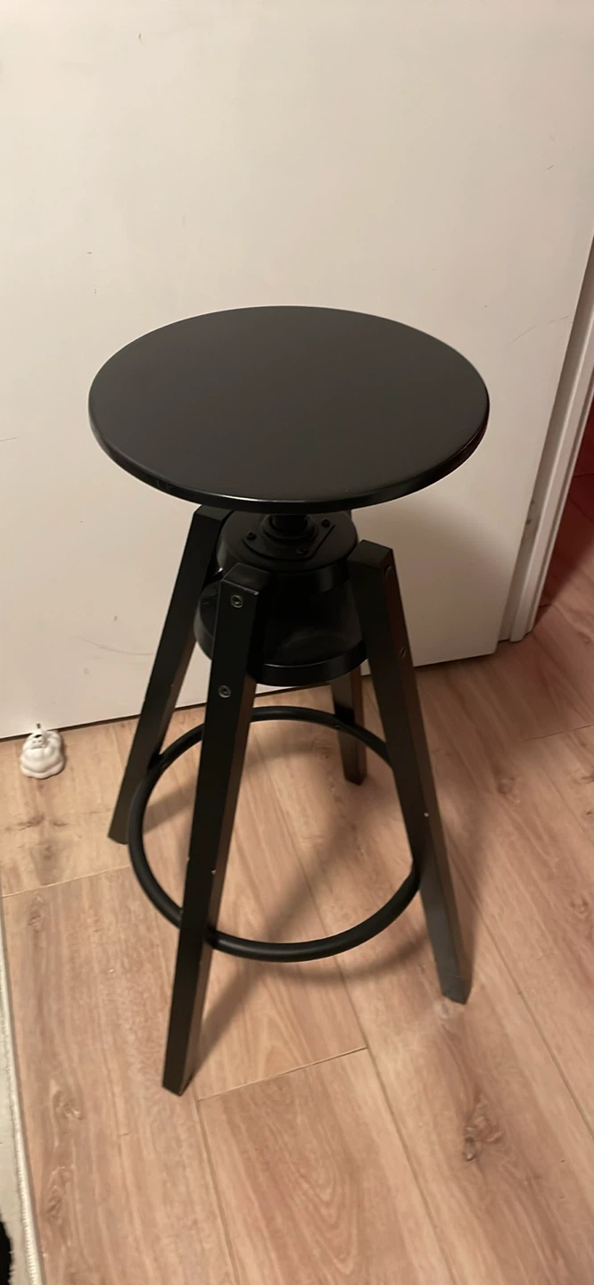 4 x DALFRED Adjustable Bar Stool - Black - photo 2