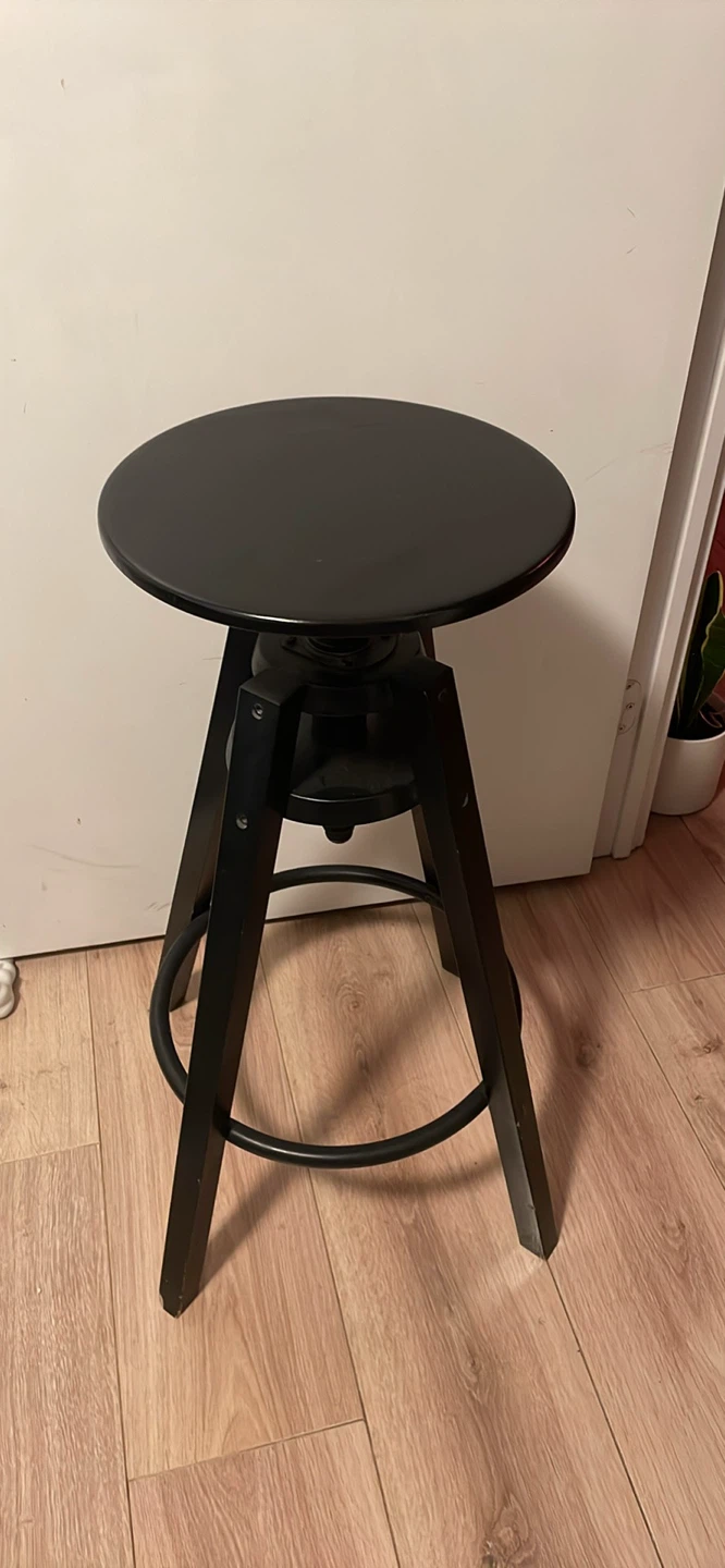 4 x DALFRED Adjustable Bar Stool - Black - photo 3