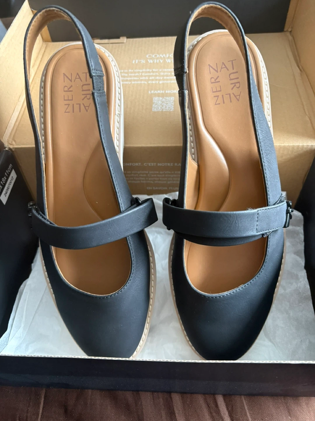 🥕Naturalizer Black Slingback Platform Shoes - photo 2