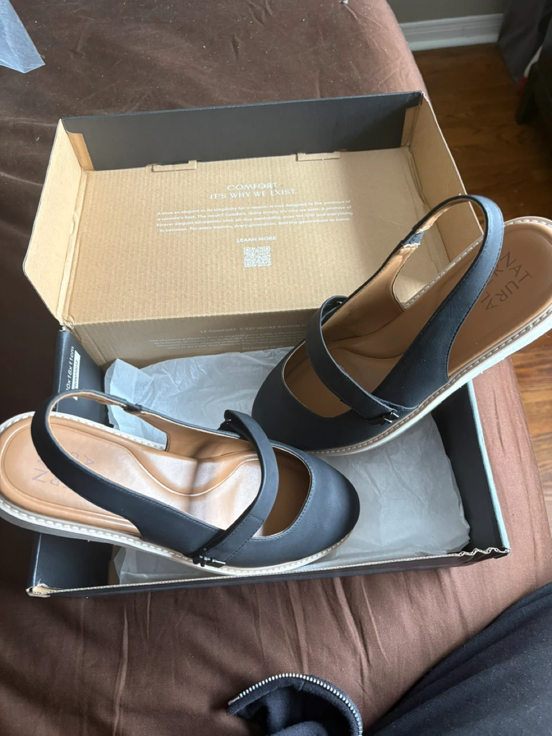 🥕Naturalizer Black Slingback Platform Shoes - photo 3