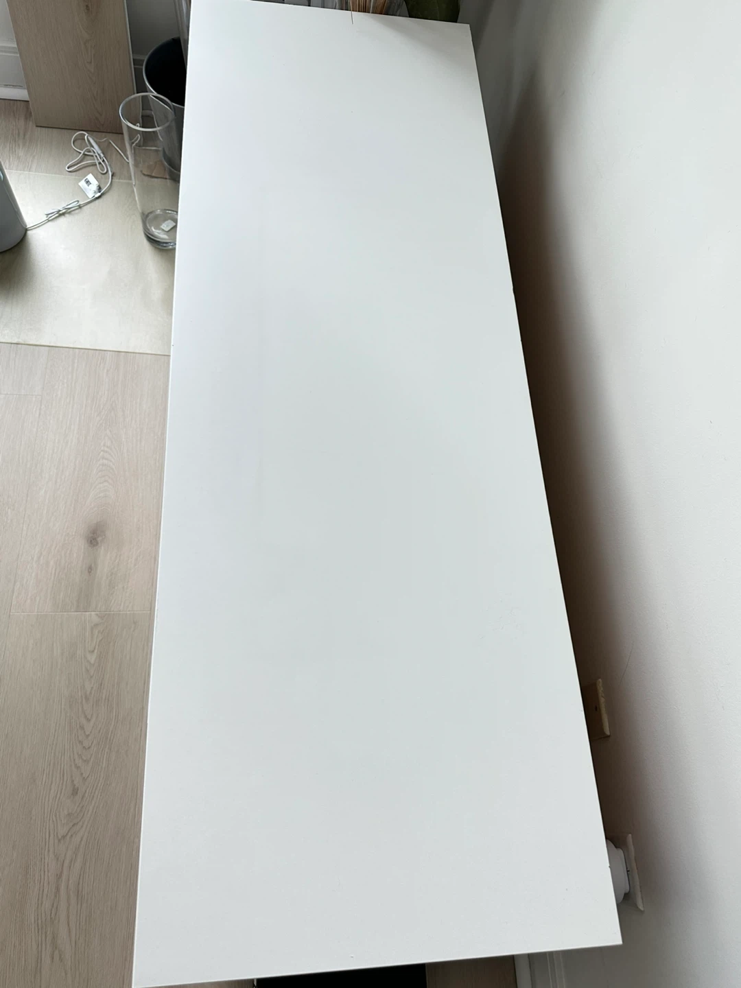 White TV Stand with 2 Drawers - photo 4