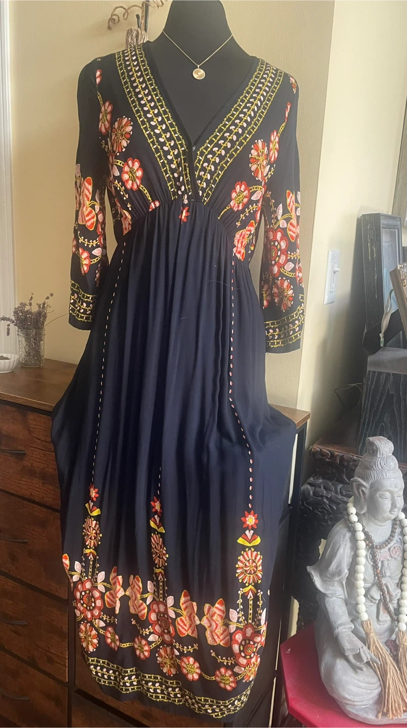 Boho Black Maxi Dress