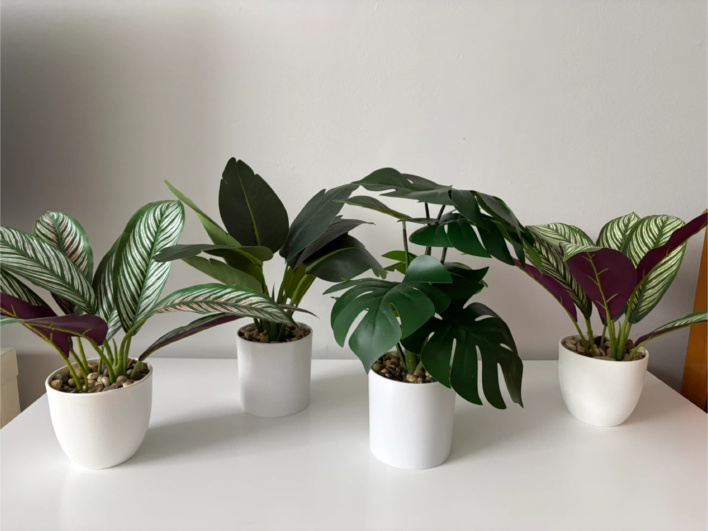 Take All 4 Artificial Plants & 2 Vases. $10 only. - photo 2