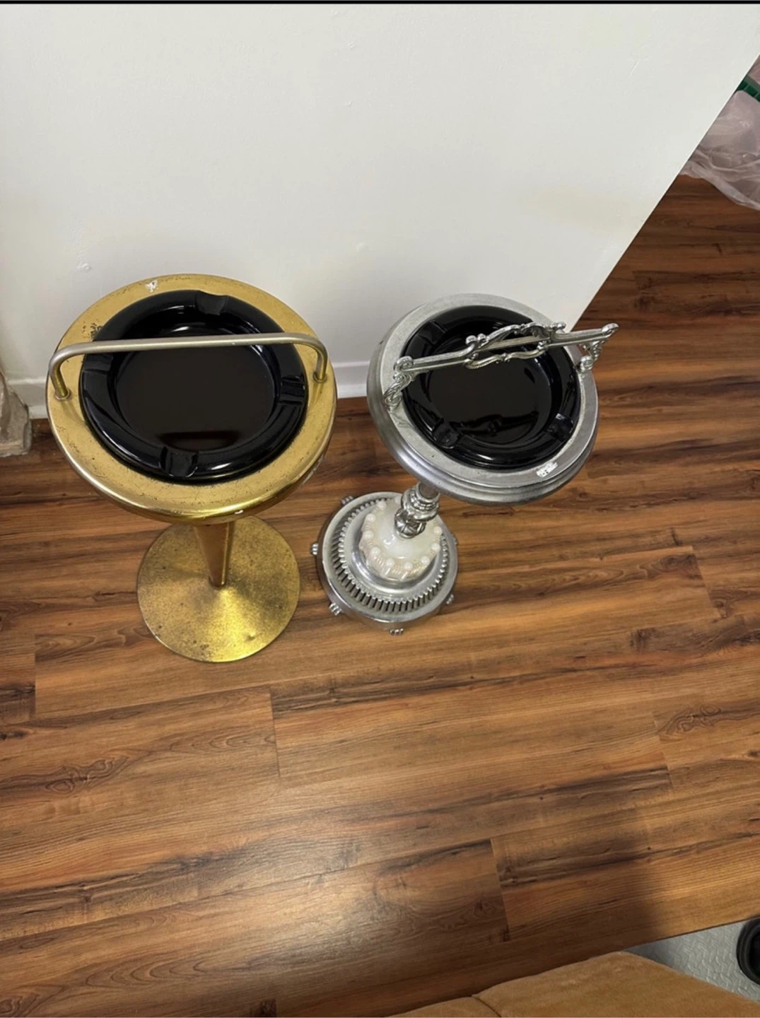 Vintage Ashtray Stands and Ceramic Ashtray Set - photo 2