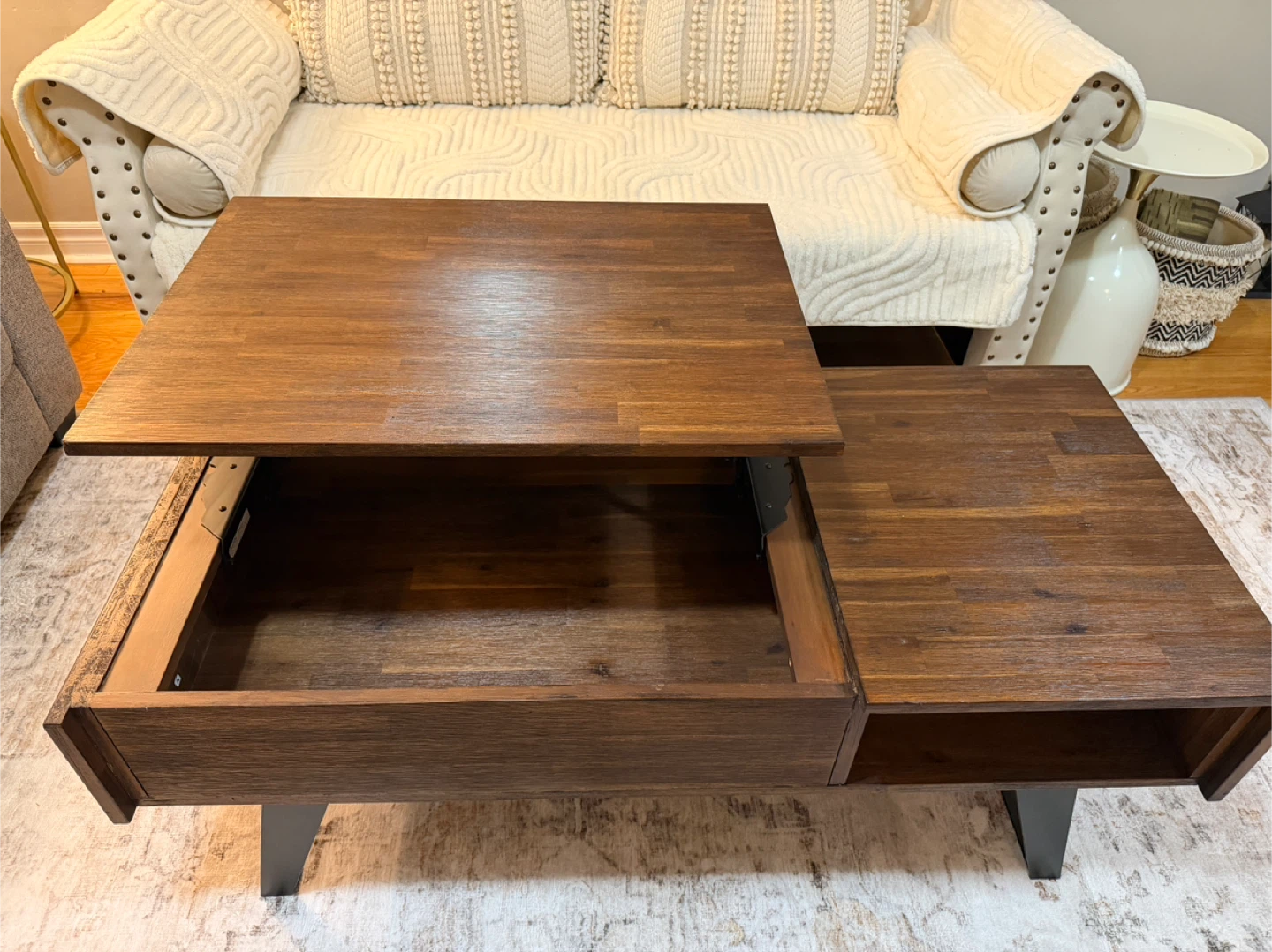 Lift Top solid wood Coffee Table with Storage - photo 2