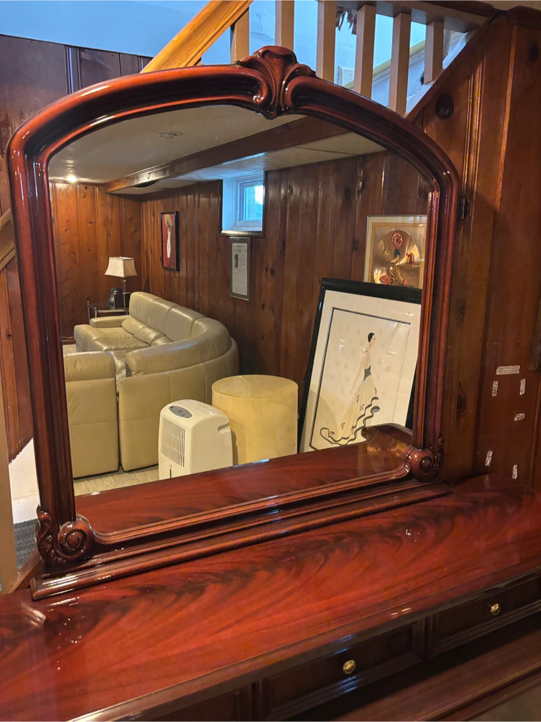 Dark Wood Dresser with Mirror + 2 matching nightstands - photo 5