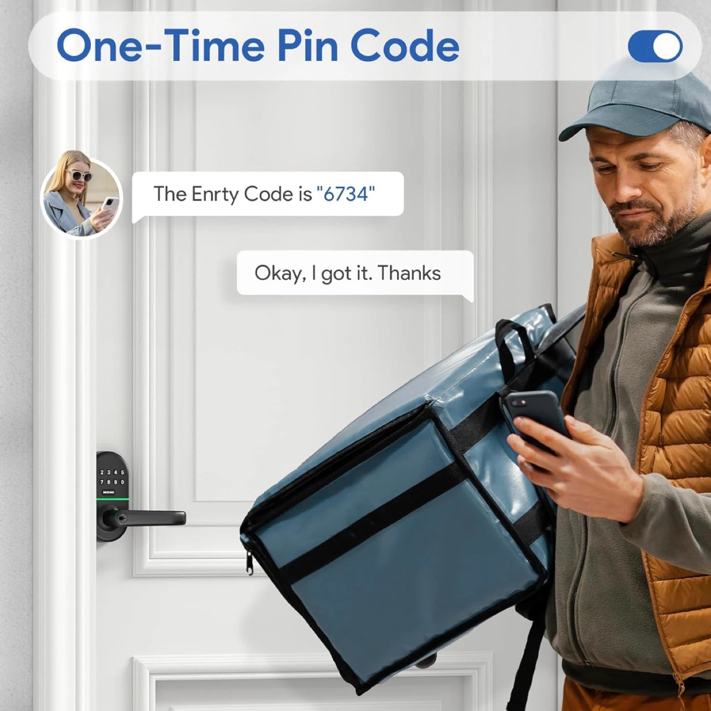 NICE DIGI Smart Keypad Door Lock with Handle - photo 4