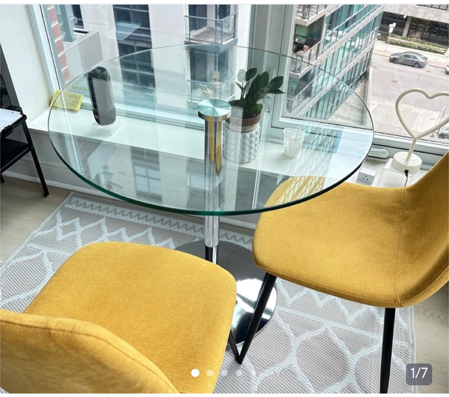 Yellow dining chairs