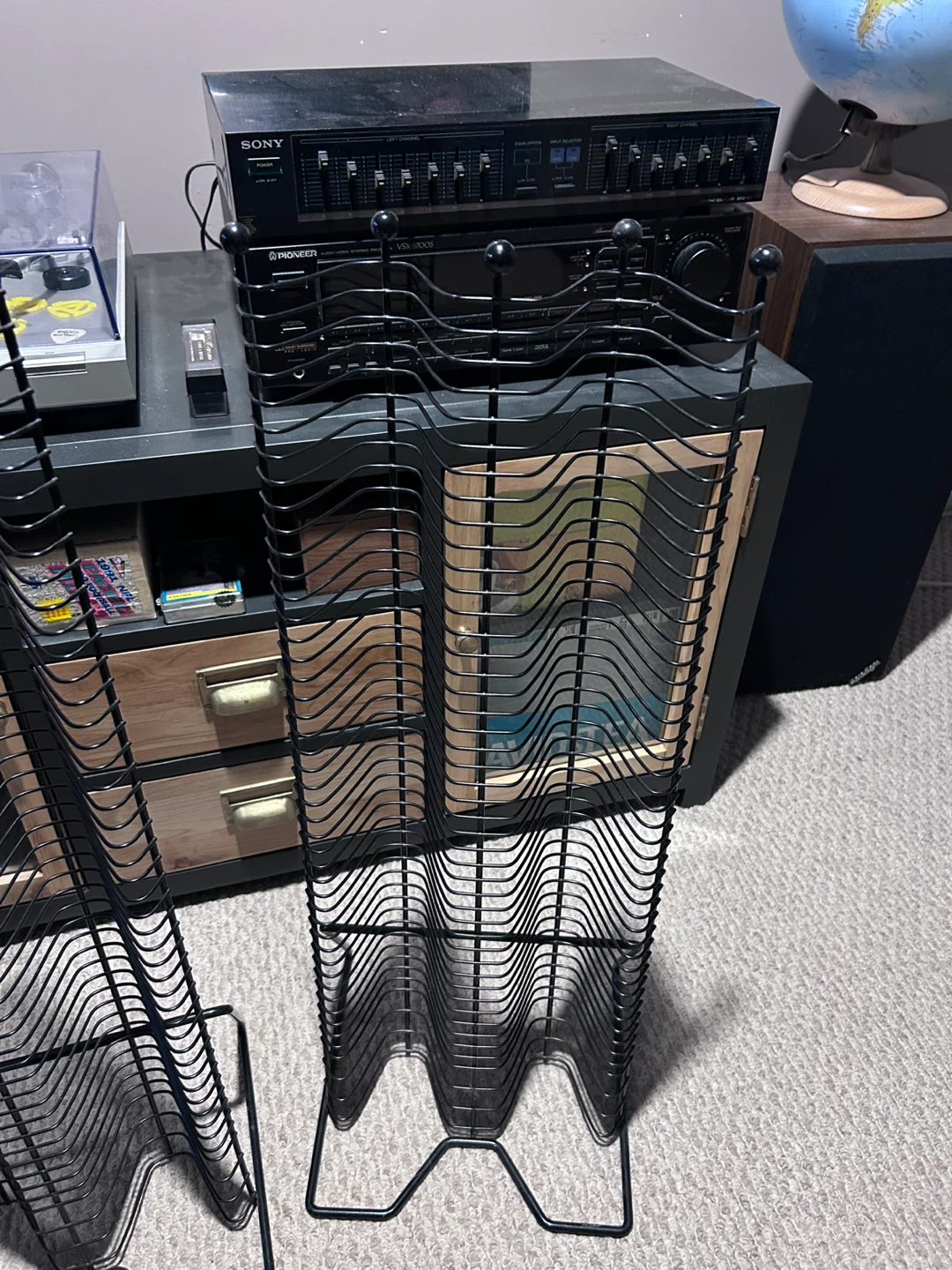 2 x Black Metal CD Display Racks - photo 2