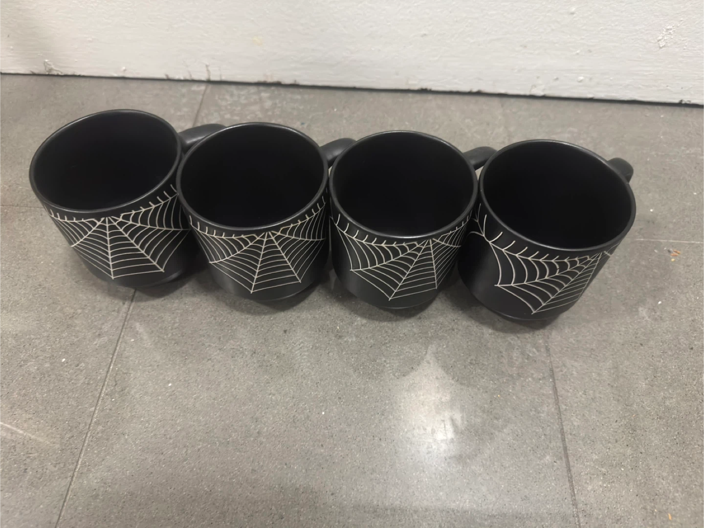 Spiderwebs glazed set of 4 Stackable Mugs - photo 3