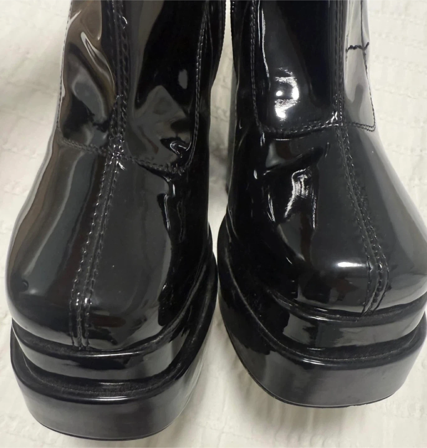 New black patent platform boots #7 - photo 4