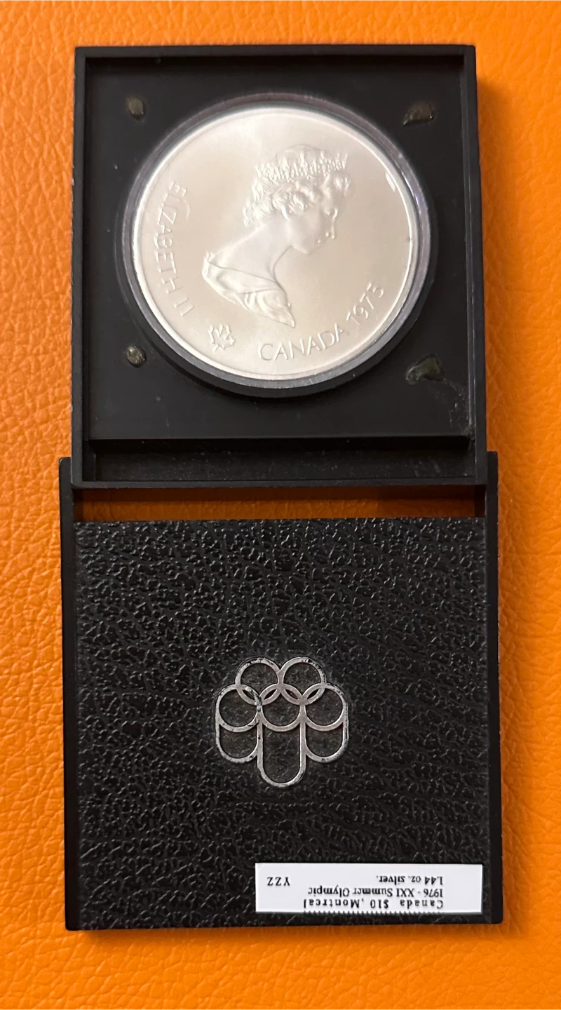 1976 Rare Montreal Olympics 1.44 oz Silver $10 Coin - photo 2